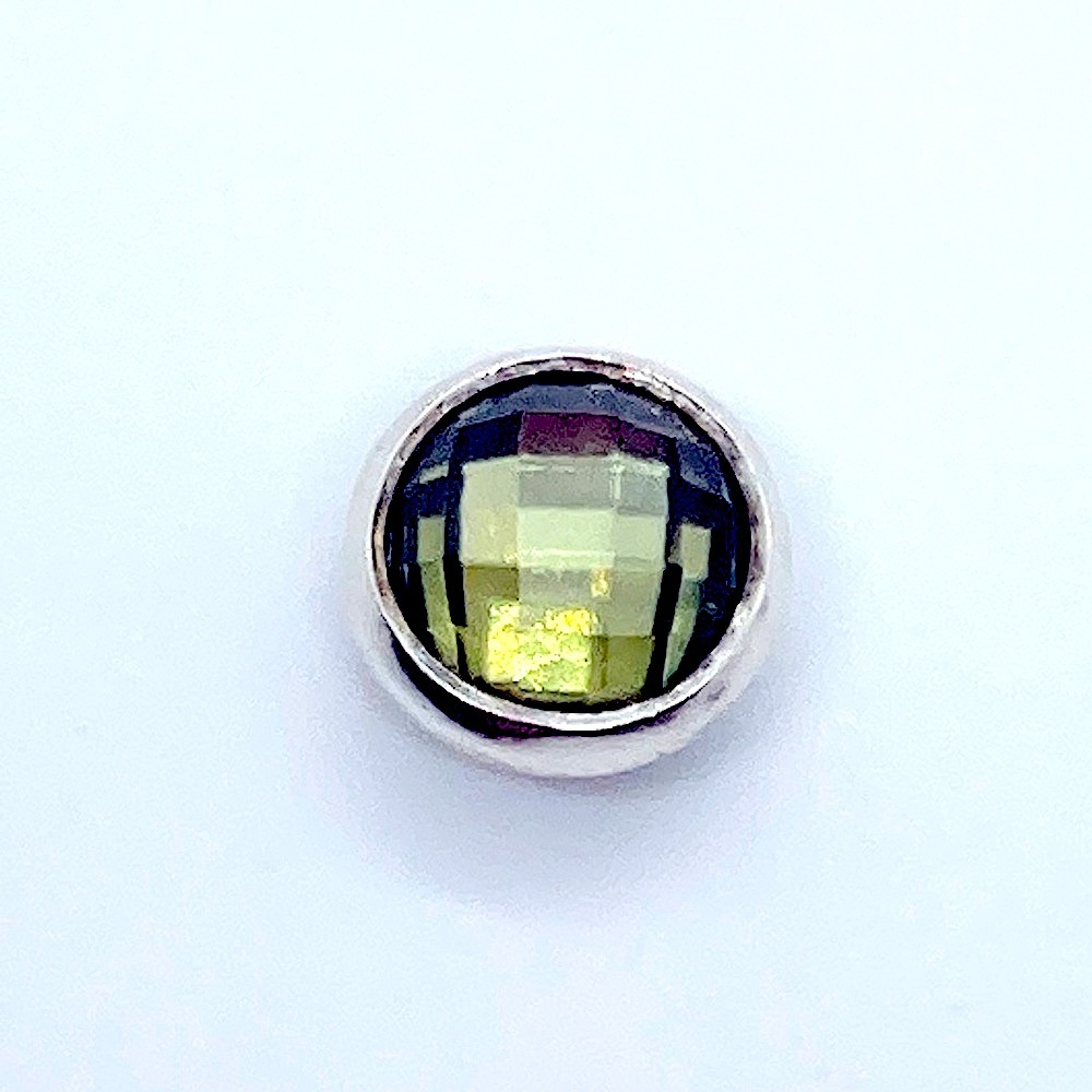 Kameleon Sterling Silver & Cushion Cut ‘ Dark Peridot ‘ Green Cz JewelPop